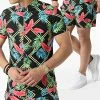 Meilleur prix 🥰 Ensemble Chemise A Manches Courtes Et Short Jogging KD736 Noir Floral de Zayne Paris ⌛