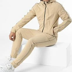 Coupon 😍 Ensemble De Survetement TX-734 Beige de Zayne Paris 💯