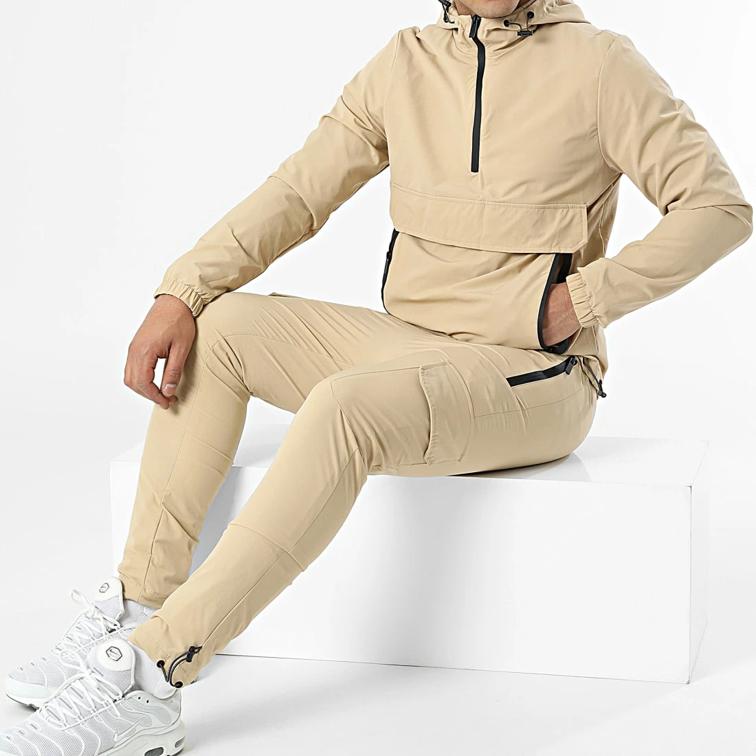 Remise ⭐ Ensemble De Survetement TX-731 Beige de Zayne Paris 🔥 1 Remise ⭐ Ensemble De Survetement TX-731 Beige de Zayne Paris 🔥