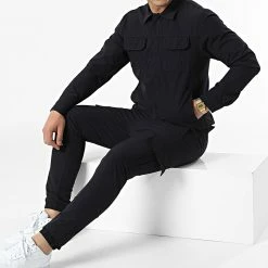 Sortie 🔔 Ensemble Veste Et Pantalon Jogging TX-730 Bleu Marine de Zayne Paris 🔔