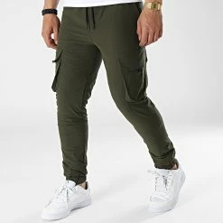Promo 🥰 Jogger Pant ZAY-021 Vert Kaki de Zayne Paris ✔️