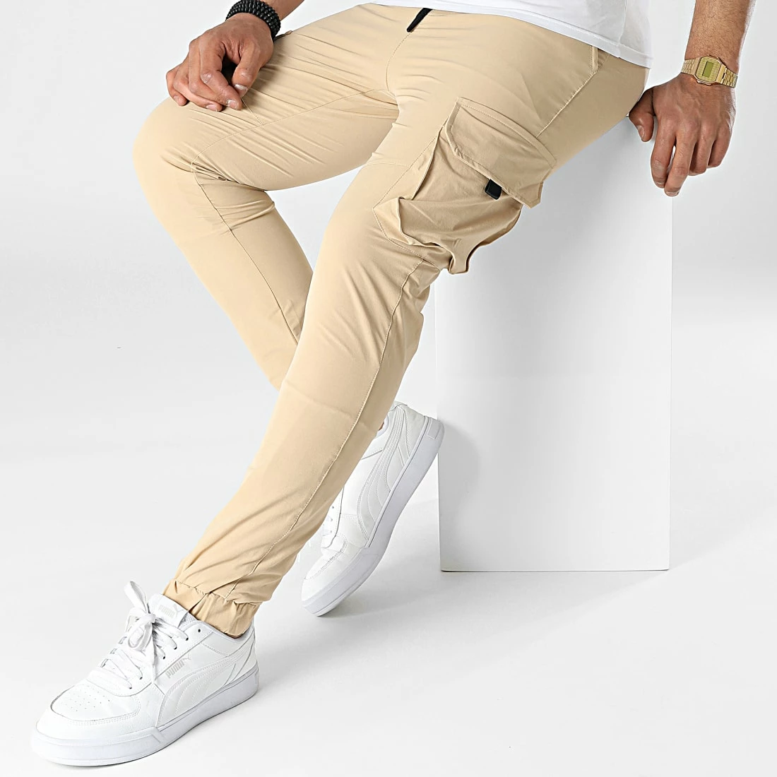 Remise 😍 Jogger Pant ZAY-021 Beige de Zayne Paris ✨ 3 Remise 😍 Jogger Pant ZAY-021 Beige de Zayne Paris ✨ – Image 3