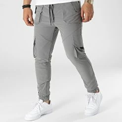 Bon marché ✨ Jogger Pant ZAY-023 Gris Anthracite de Zayne Paris ❤️