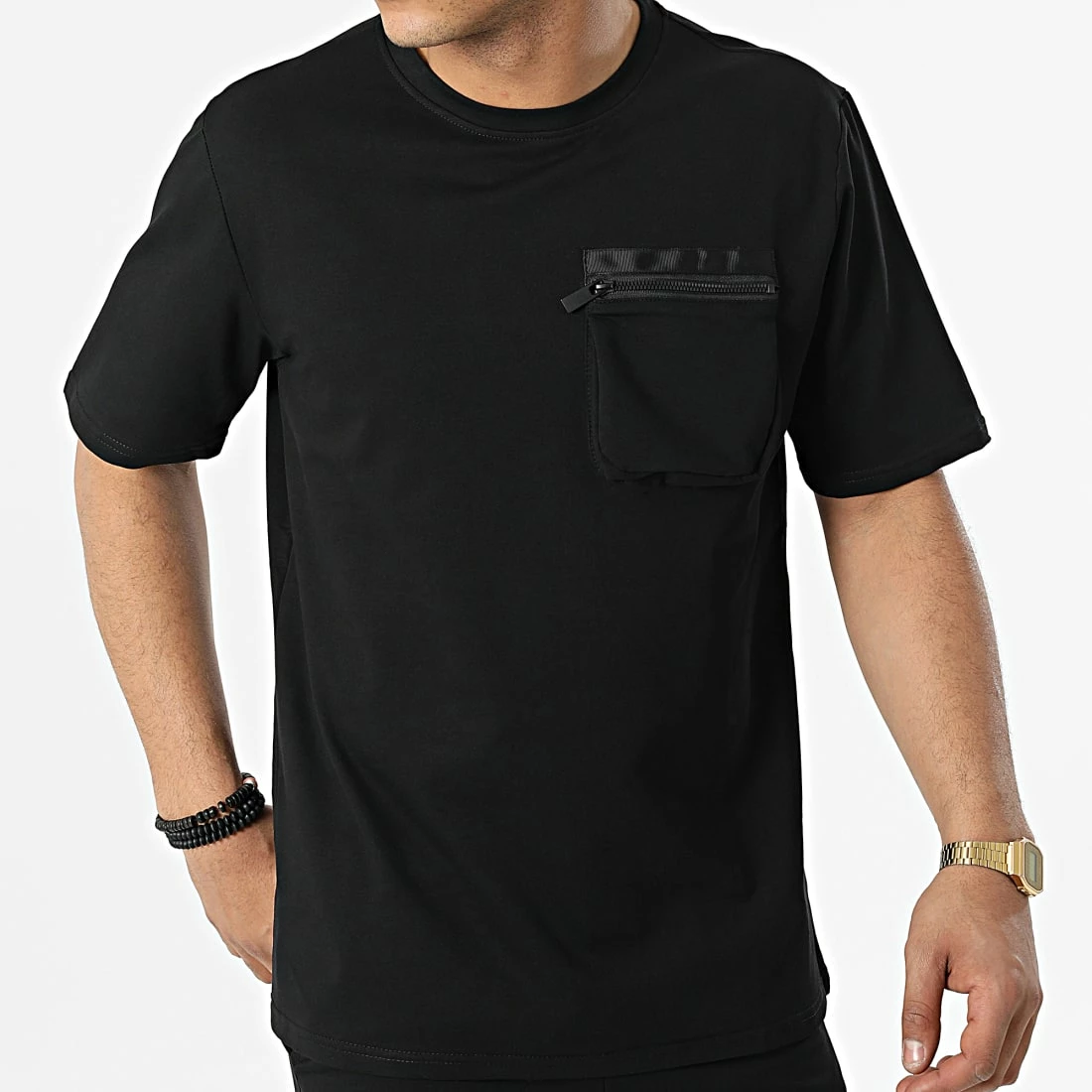 Coupon 😀 Ensemble Tee 👕 Shirt Short Jogging TX-761 Noir de Zayne Paris 🧨 2 Coupon 😀 Ensemble Tee 👕 Shirt Short Jogging TX-761 Noir de Zayne Paris 🧨 – Image 2