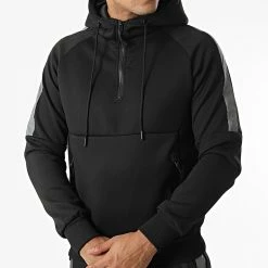 Acheter 🥰 Ensemble Veste Capuche Col Zippé Et Pantalon Jogging E-312 Noir de Zayne Paris 🛒 -Zayne Paris Soldes zayne paris 331109 E 312 1 20220811T145032 03