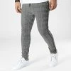Vente flash 🤩 Pantalon A Carreaux Et Bandes TX-667 Gris Anthracite de Zayne Paris 🌟