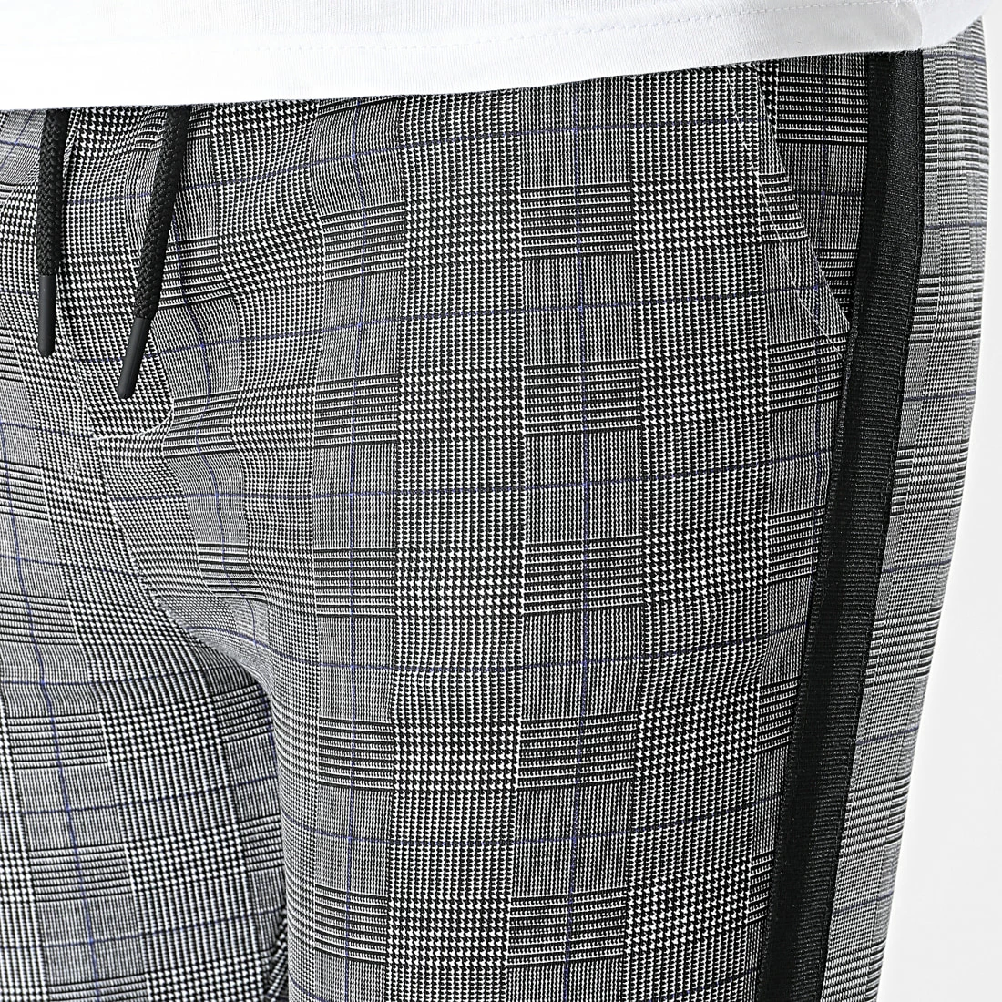 Promo ⌛ Pantalon A Carreaux Et Bandes TX-664 Gris de Zayne Paris 🧨 2 Promo ⌛ Pantalon A Carreaux Et Bandes TX-664 Gris de Zayne Paris 🧨 – Image 2