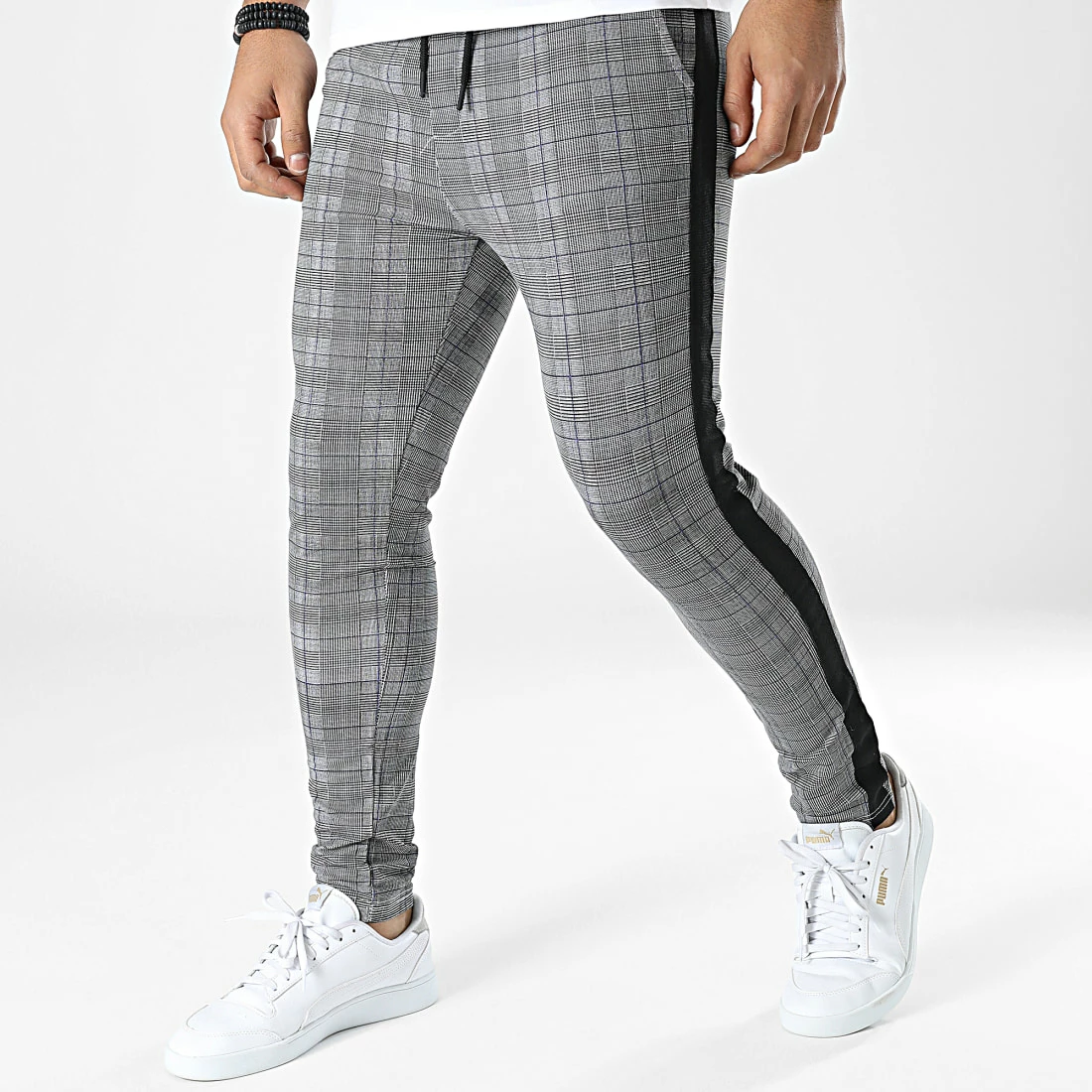 Promo ⌛ Pantalon A Carreaux Et Bandes TX-664 Gris de Zayne Paris 🧨 1 Promo ⌛ Pantalon A Carreaux Et Bandes TX-664 Gris de Zayne Paris 🧨