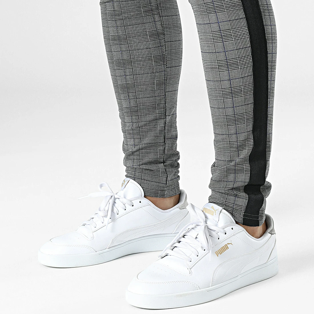 Meilleure vente ⌛ Pantalon A Carreaux Et Bandes TX-664 Gris Anthracite de Zayne Paris 😉 2 Meilleure vente ⌛ Pantalon A Carreaux Et Bandes TX-664 Gris Anthracite de Zayne Paris 😉 – Image 2