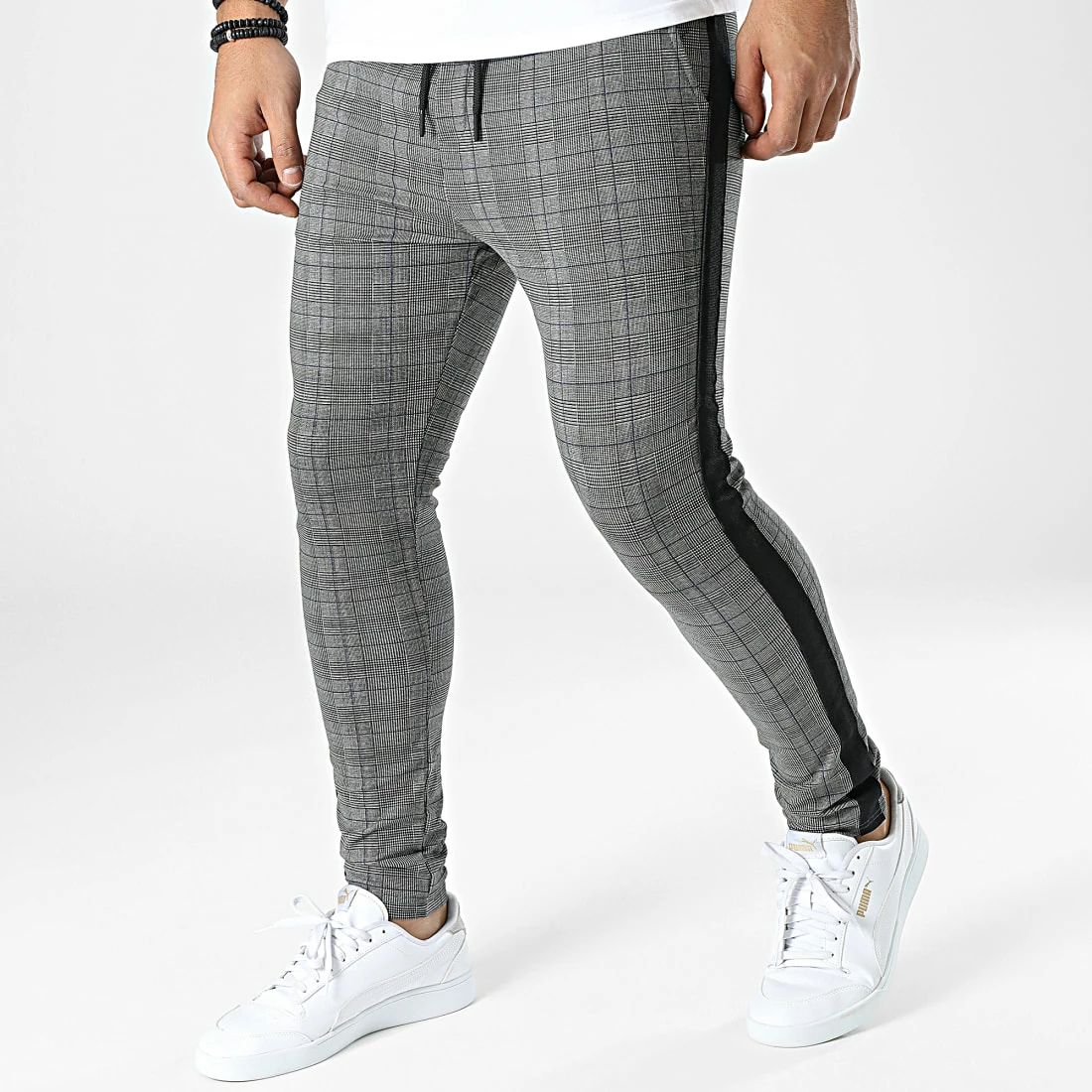 Meilleure vente ⌛ Pantalon A Carreaux Et Bandes TX-664 Gris Anthracite de Zayne Paris 😉 1 Meilleure vente ⌛ Pantalon A Carreaux Et Bandes TX-664 Gris Anthracite de Zayne Paris 😉