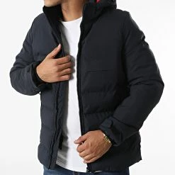 Nouveau ✔️ Doudoune Capuche MA21012 Bleu Marine de Zayne Paris 🔥