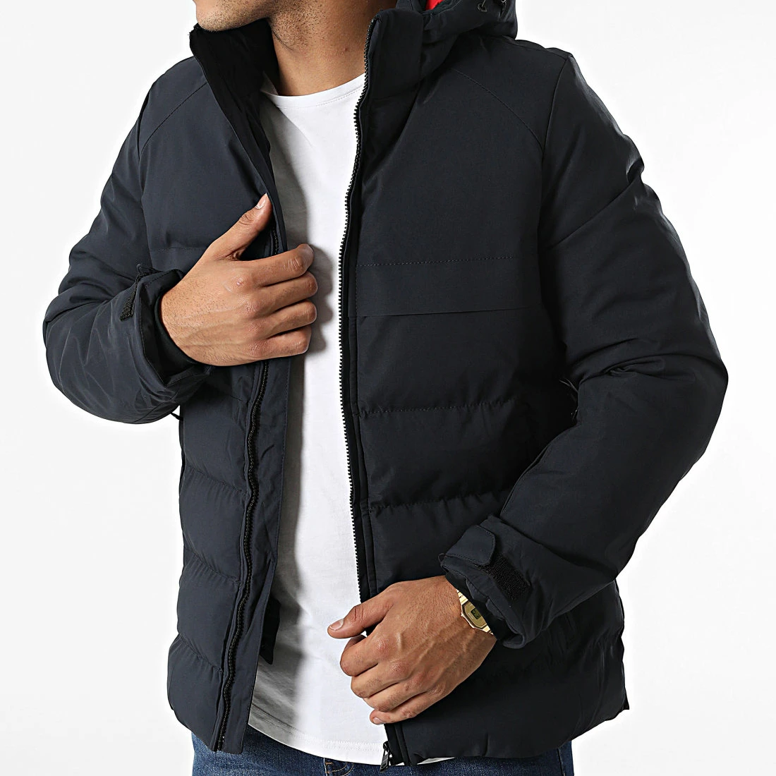 Nouveau ✔️ Doudoune Capuche MA21012 Bleu Marine de Zayne Paris 🔥 1 Nouveau ✔️ Doudoune Capuche MA21012 Bleu Marine de Zayne Paris 🔥