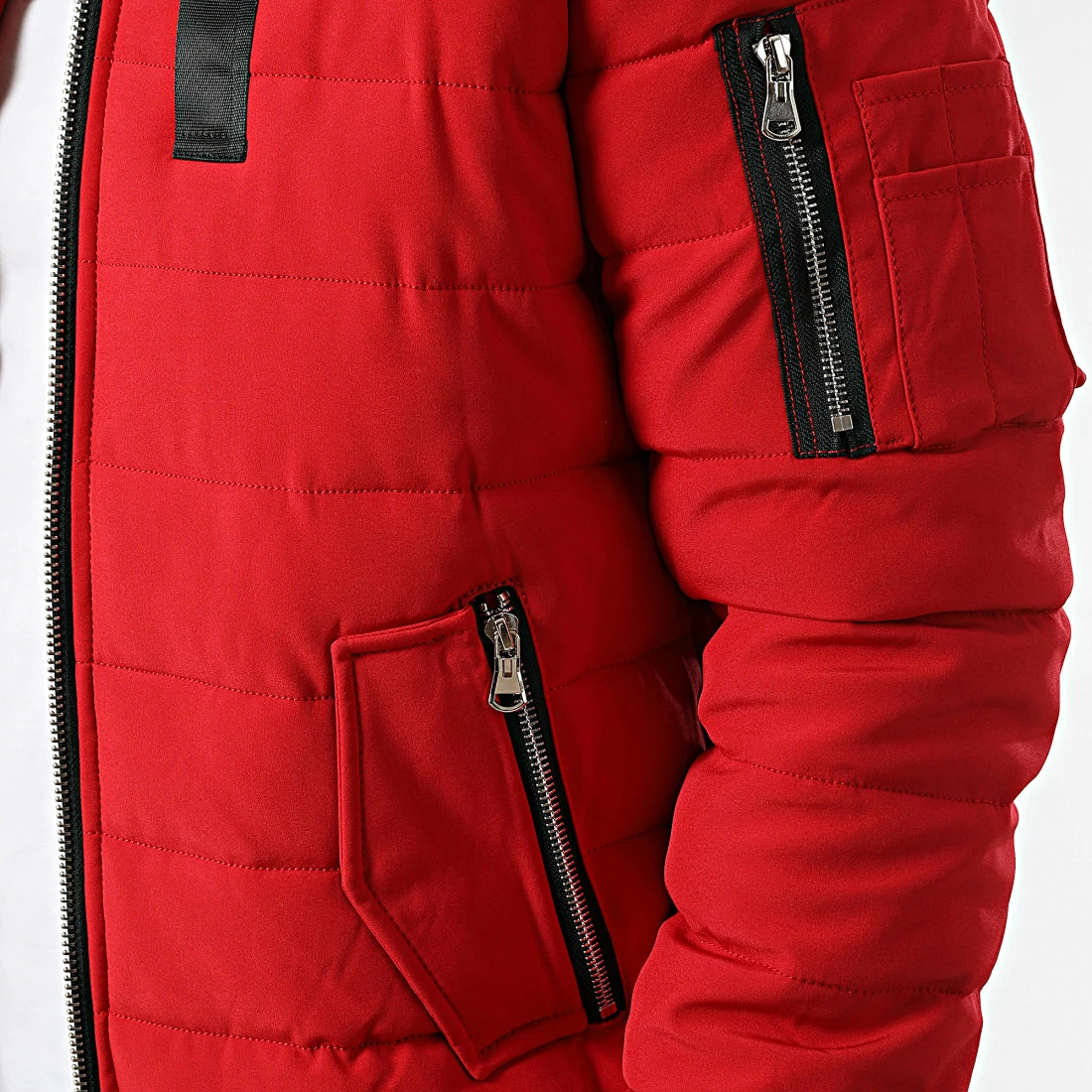 Coupon 🌟 Doudoune Col Fourrure MA21008 Rouge de Zayne Paris 🔔 2 Coupon 🌟 Doudoune Col Fourrure MA21008 Rouge de Zayne Paris 🔔 – Image 2