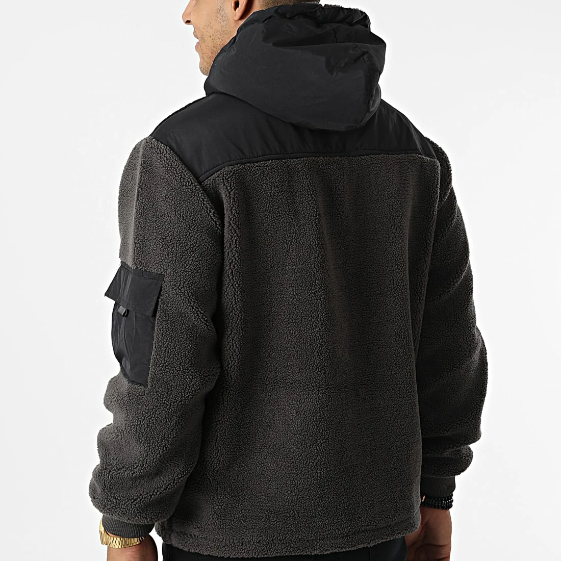 Promo 🥰 Veste Zippée Capuche Polaire TX-720 Gris Anthracite Noir de Zayne Paris 👍 4 Promo 🥰 Veste Zippée Capuche Polaire TX-720 Gris Anthracite Noir de Zayne Paris 👍 – Image 4