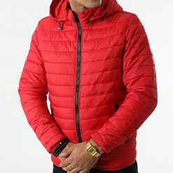 De gros 🎉 Doudoune Capuche MA21017 Rouge de Zayne Paris 💯 -Zayne Paris Soldes zayne paris 331550 MA21017 RED 20220811T145414 03