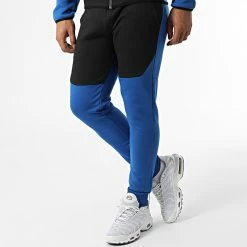 Meilleure vente ⌛ Ensemble Sweat Zippé Capuche Et Pantalon Jogging E-314 Noir Bleu Roi Réfléchissant de Zayne Paris ✨ -Zayne Paris Soldes zayne paris 333269 E 314 3 20220823T140222 04