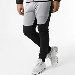 Tout neuf 💯 Ensemble Sweat Zippé Capuche Et Pantalon Jogging E-314 Gris Noir Réfléchissant de Zayne Paris 👍 -Zayne Paris Soldes zayne paris 333276 E 314 1 20220823T140203 04