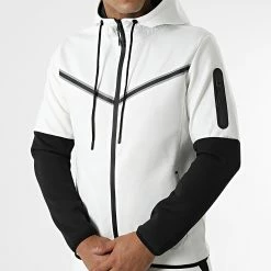 Coupon ⌛ Ensemble Sweat Zippé Capuche Et Pantalon Jogging E-315 Blanc Réfléchissant de Zayne Paris 🥰 -Zayne Paris Soldes zayne paris 333284 E 315 3 20220823T140413 03