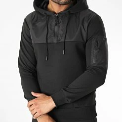 Vente flash 🔔 Ensemble Veste Col Zippé Capuche Et Pantalon Jogging E-311 Noir de Zayne Paris 🔥 -Zayne Paris Soldes zayne paris 336144 E 311 1 20220915T150404 03