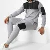 Budget ⭐ Ensemble Veste Col Zippé Capuche Et Pantalon Jogging E-311 Gris de Zayne Paris 🎉