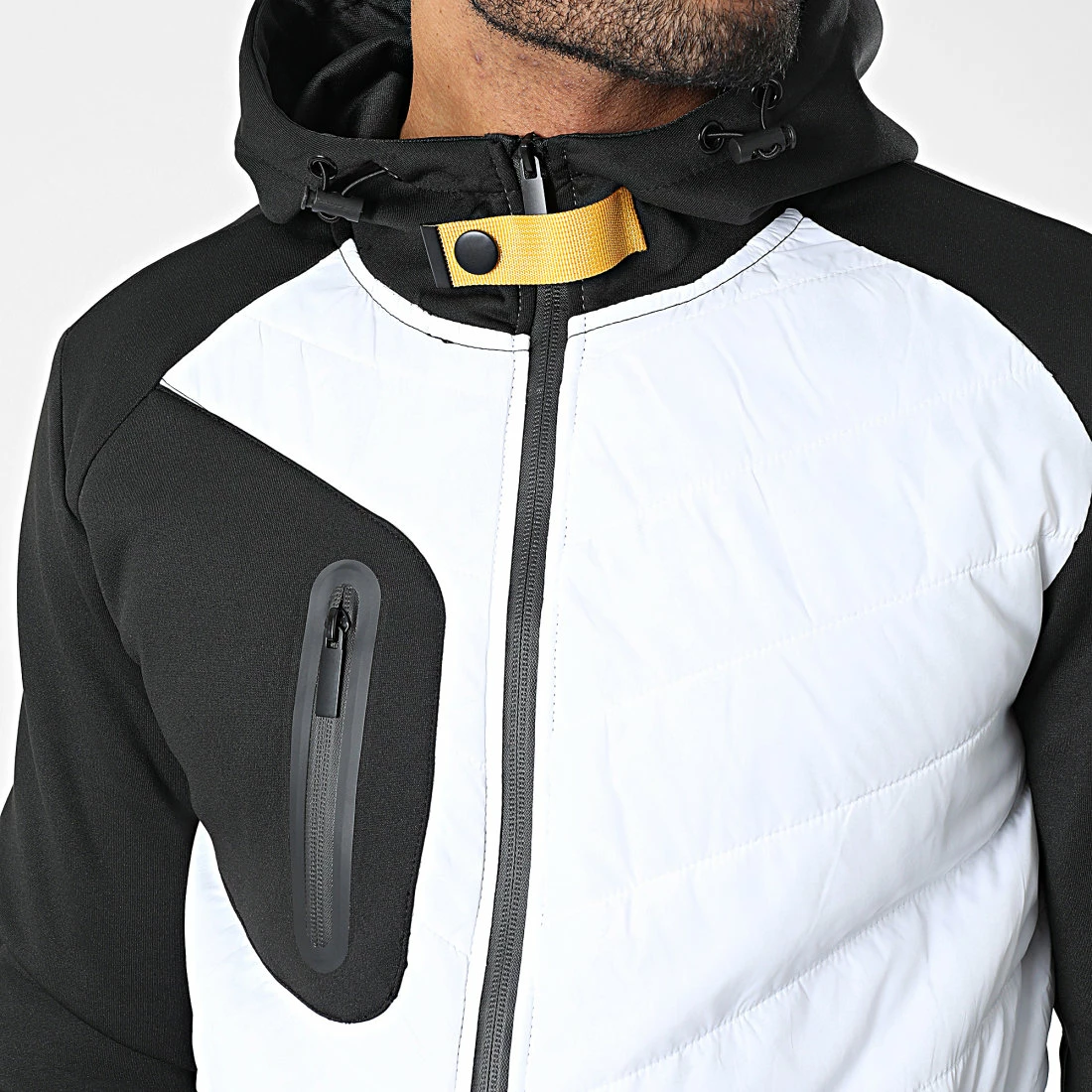 De gros 😉 Ensemble De Survetement E336 Blanc Noir de Zayne Paris 👍 2 De gros 😉 Ensemble De Survetement E336 Blanc Noir de Zayne Paris 👍 – Image 2