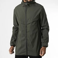 Tout neuf 🌟 Veste Zippée Capuche E347 Vert Kaki de Zayne Paris 🛒
