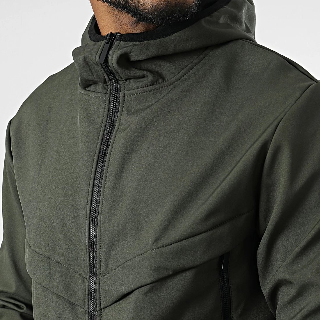 Tout neuf 🌟 Veste Zippée Capuche E347 Vert Kaki de Zayne Paris 🛒 2 Tout neuf 🌟 Veste Zippée Capuche E347 Vert Kaki de Zayne Paris 🛒 – Image 2