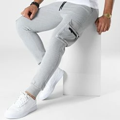 Meilleure affaire 😍 Pantalon Jogging TX-819 Gris Chiné de Zayne Paris 🔔 -Zayne Paris Soldes zayne paris 340375 TX 819 2 20221007T154757 03