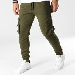 Meilleure affaire 🎁 Pantalon Jogging TX819 Vert Kaki de Zayne Paris 😀