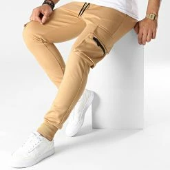 Bon marché ⭐ Pantalon Jogging TX819 Camel de Zayne Paris 🤩 -Zayne Paris Soldes zayne paris 341482 TX819 3 20221024T140152 03