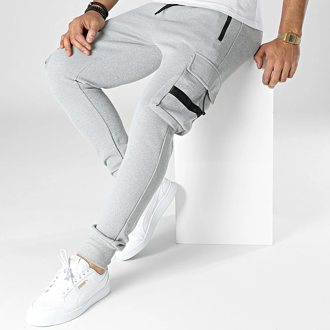 Offres 😉 Pantalon Jogging TX820 Gris Chiné de Zayne Paris 👍 3 Offres 😉 Pantalon Jogging TX820 Gris Chiné de Zayne Paris 👍 – Image 3