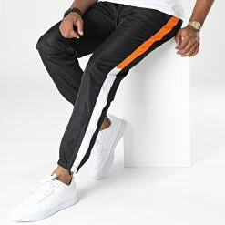 Vente flash ❤️ Pantalon Jogging TX805 Noir Orange de Zayne Paris 🌟 -Zayne Paris Soldes zayne paris 341514 TX805 2 20221027T161104 03